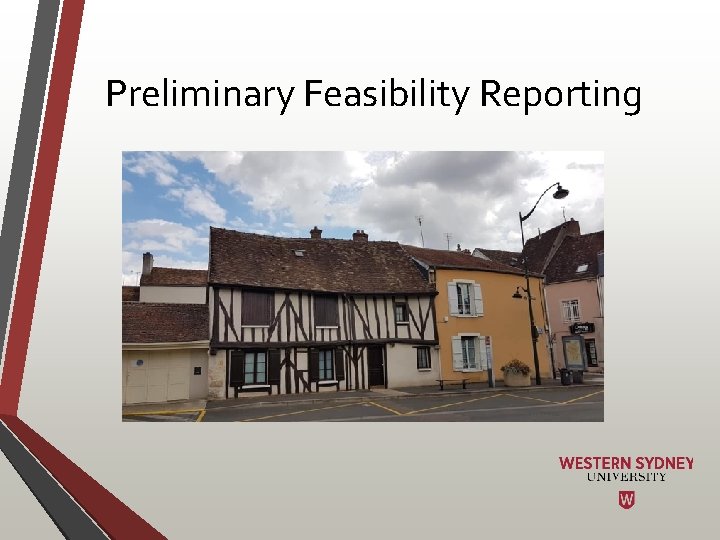 Preliminary Feasibility Reporting 