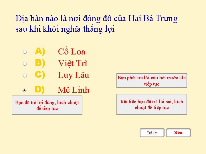 Địa bàn nào là nơi đóng đô của Hai Bà Trưng sau khi khởi