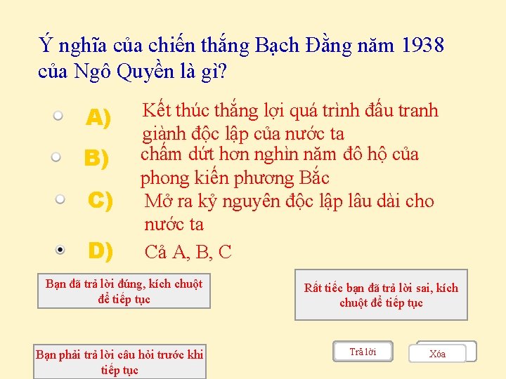 Ý nghĩa của chiến thắng Bạch Đằng năm 1938 của Ngô Quyền là gì?