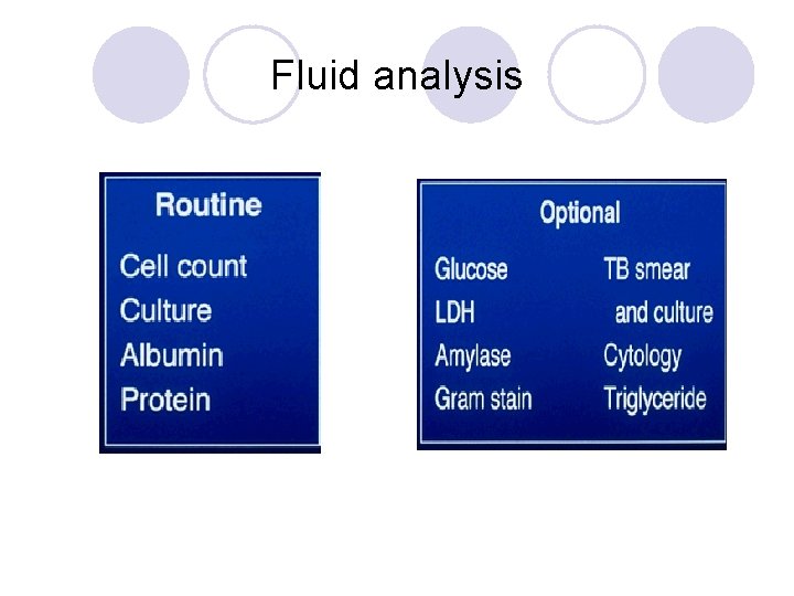 Fluid analysis 