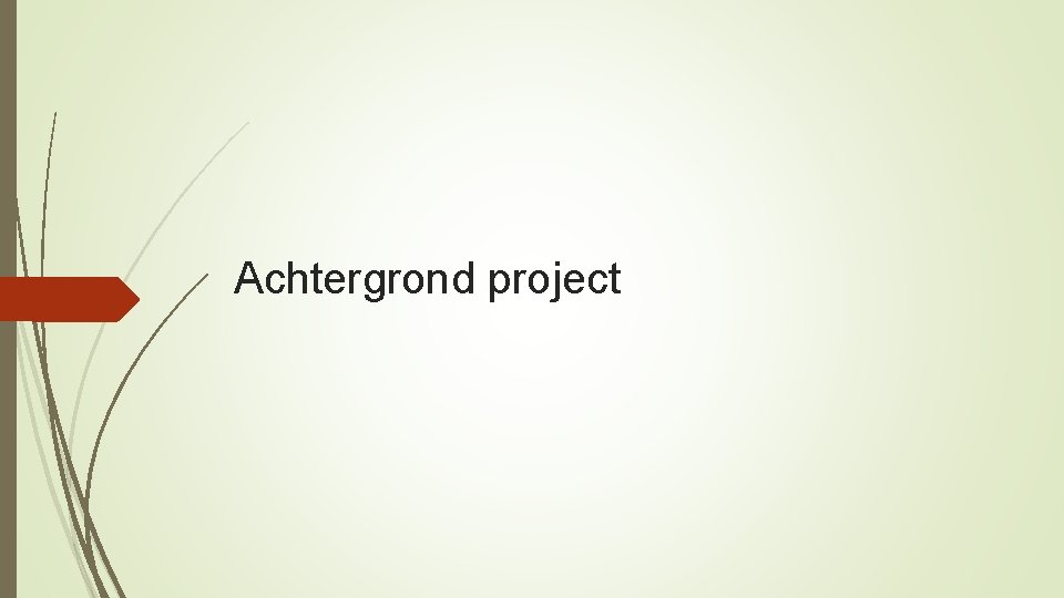 Achtergrond project 