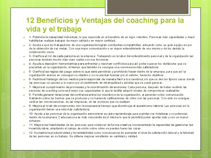 12 Beneficios y Ventajas del coaching para la vida y el trabajo 1 -