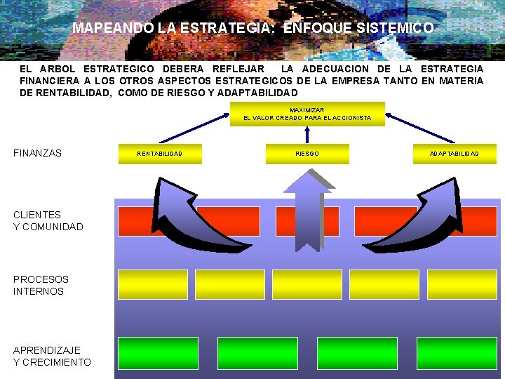 MAPEANDO LA ESTRATEGIA: ENFOQUE SISTEMICO EL ARBOL ESTRATEGICO DEBERA REFLEJAR LA ADECUACION DE LA