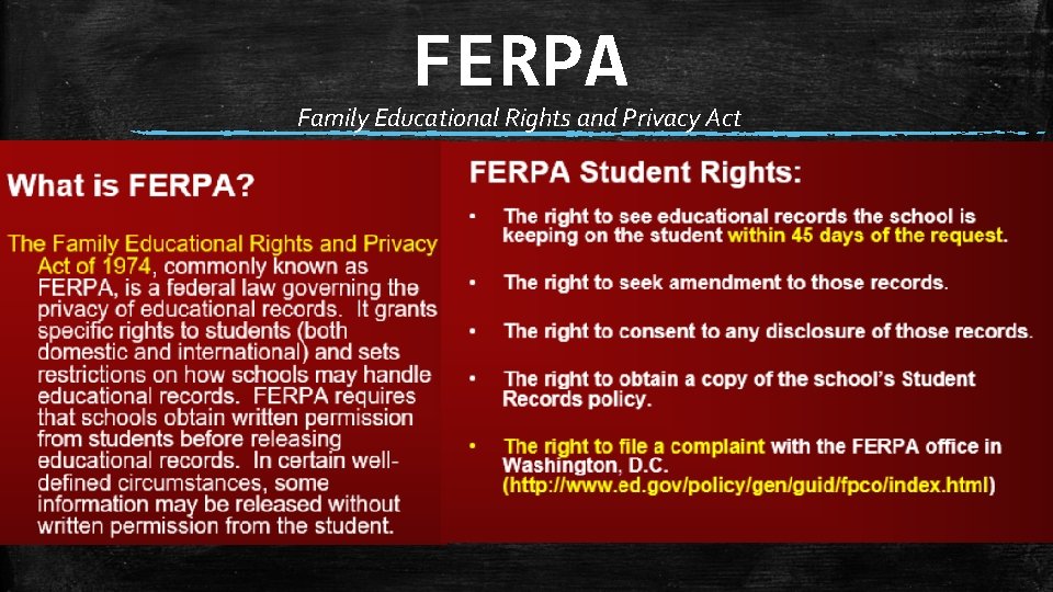 FERPA Family Educational Rights and Privacy Act 