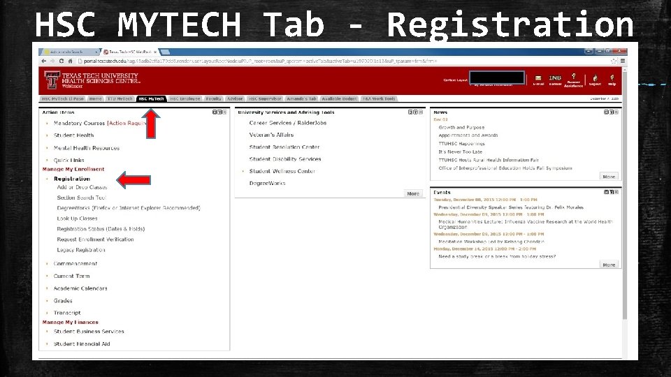 HSC MYTECH Tab - Registration 