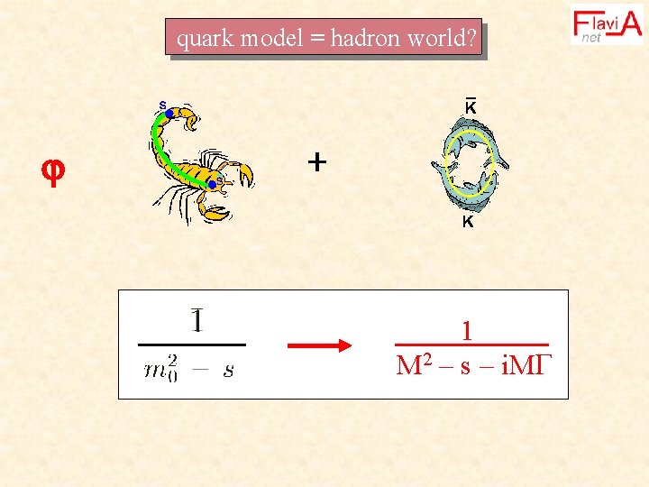 quark model = hadron world? 1 M 2 – s – i. M 