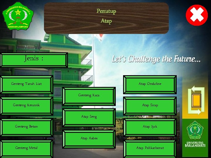 Penutup Atap Jenis : Genteng Tanah Liat Atap Onduline Genteng Kaca Genteng Keramik Atap