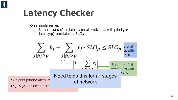 Latency Checker On a single server: Upper bound of tail latency for all workloads