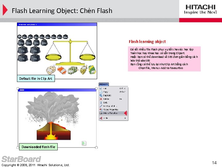 Flash Learning Object: Chèn Flash learning object Có rất nhiều file Flash phục vụ