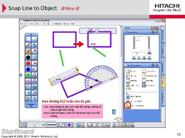 Snap Line to Object ☆New☆ Đưa đường kẻ/ tools vào đa giác Line: Đưa