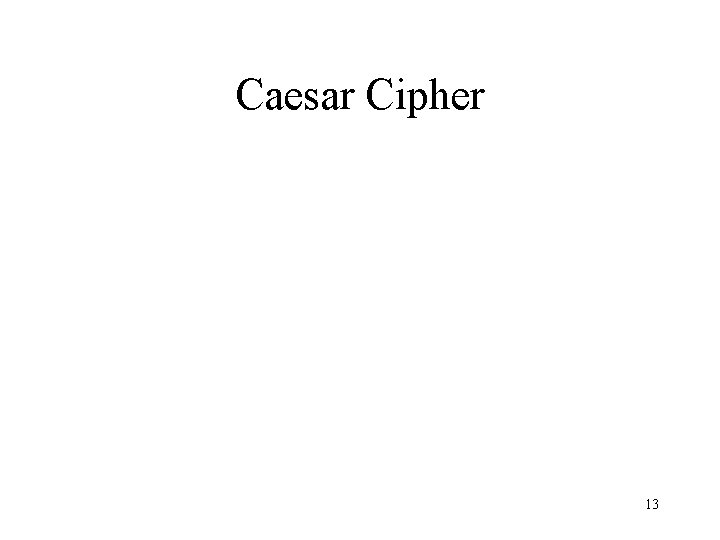 Caesar Cipher 13 