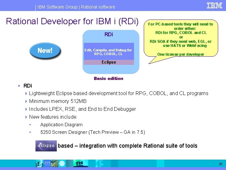 IBM Software Group | Rational software Rational Developer for IBM i (RDi) RDi Edit,