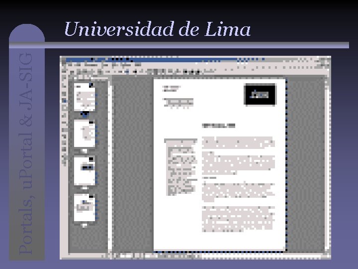 Portals, u. Portal & JA-SIG Universidad de Lima 