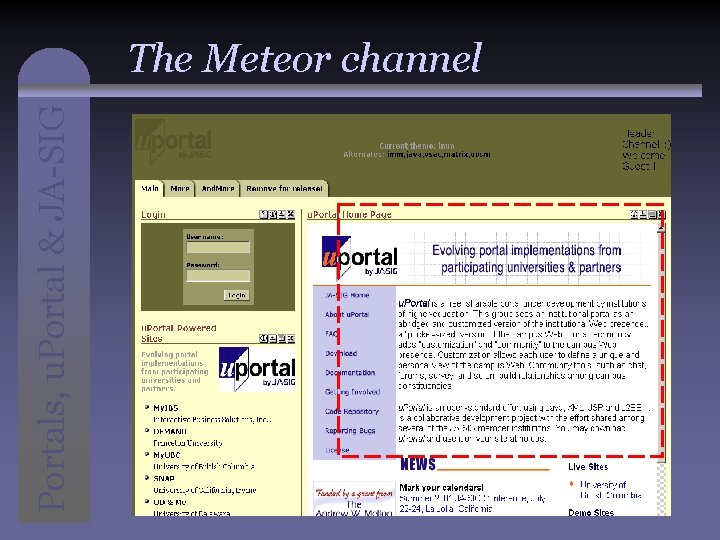 Portals, u. Portal & JA-SIG The Meteor channel 