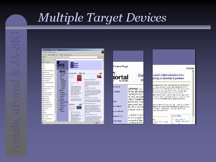 Portals, u. Portal & JA-SIG Multiple Target Devices 