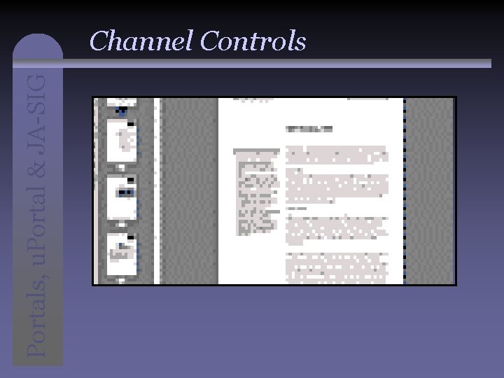 Portals, u. Portal & JA-SIG Channel Controls 
