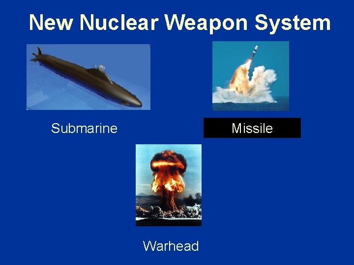 New Nuclear Weapon System Submarine Missile Warhead 