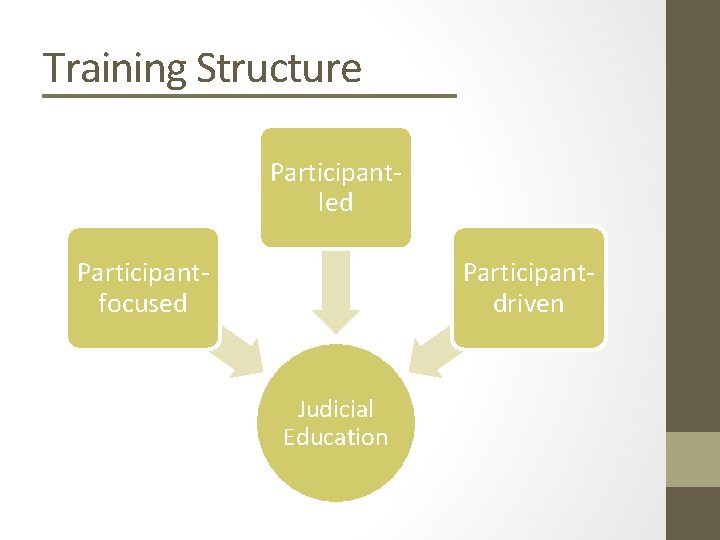 Training Structure Participantled Participantfocused Participantdriven Judicial Education 