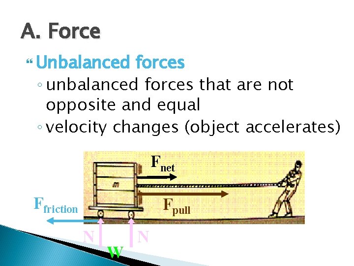 A. Force Unbalanced forces ◦ unbalanced forces that are not opposite and equal ◦