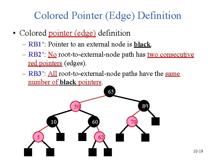 Colored Pointer (Edge) Definition • Colored pointer (edge) definition – RB 1’: Pointer to Colored Pointer (Edge) Definition • Colored pointer (edge) definition – RB 1’: Pointer to