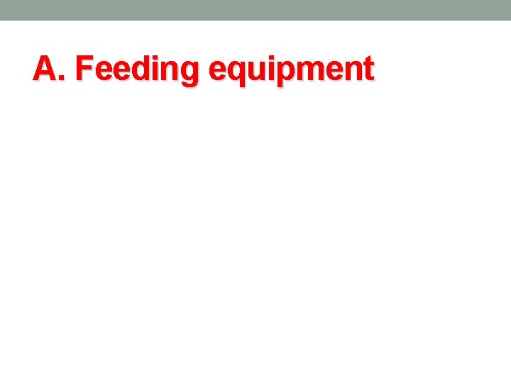 A. Feeding equipment 