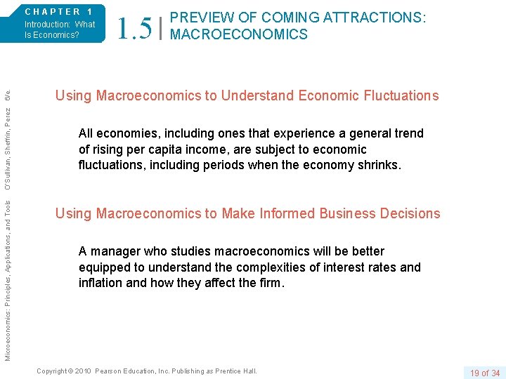 Microeconomics: Principles, Applications, and Tools O’Sullivan, Sheffrin, Perez 6/e. CHAPTER 1 Introduction: What Is