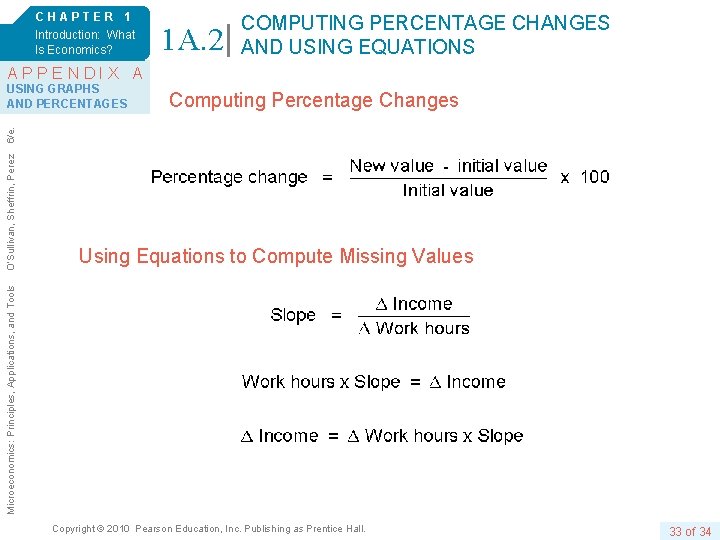 CHAPTER 1 Introduction: What Is Economics? 1 A. 2 COMPUTING PERCENTAGE CHANGES AND USING