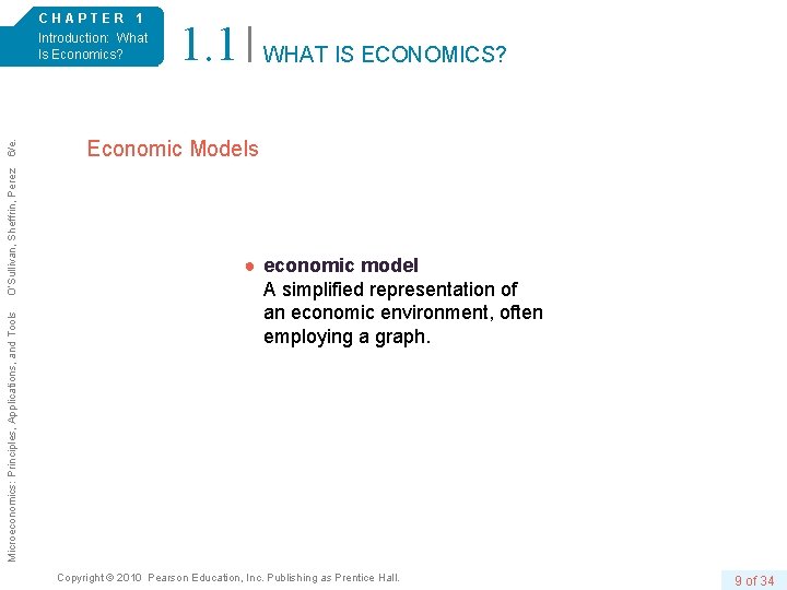 Microeconomics: Principles, Applications, and Tools O’Sullivan, Sheffrin, Perez 6/e. CHAPTER 1 Introduction: What Is