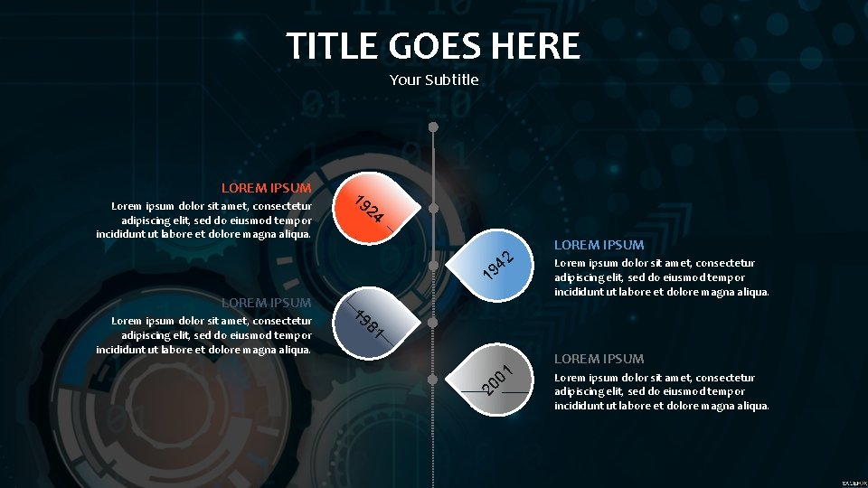 TITLE GOES HERE Your Subtitle LOREM IPSUM Lorem ipsum dolor sit amet, consectetur adipiscing