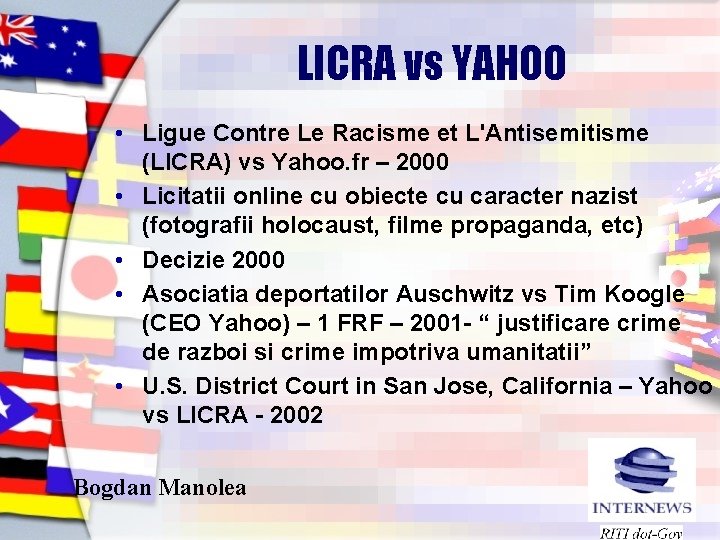 LICRA vs YAHOO • Ligue Contre Le Racisme et L'Antisemitisme (LICRA) vs Yahoo. fr