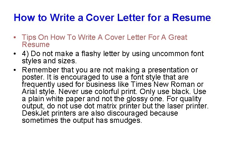 How to Write a Cover Letter for a Resume • Tips On How To