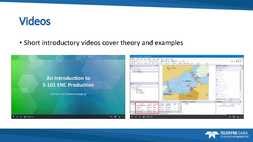 Videos • Short introductory videos cover theory and examples 