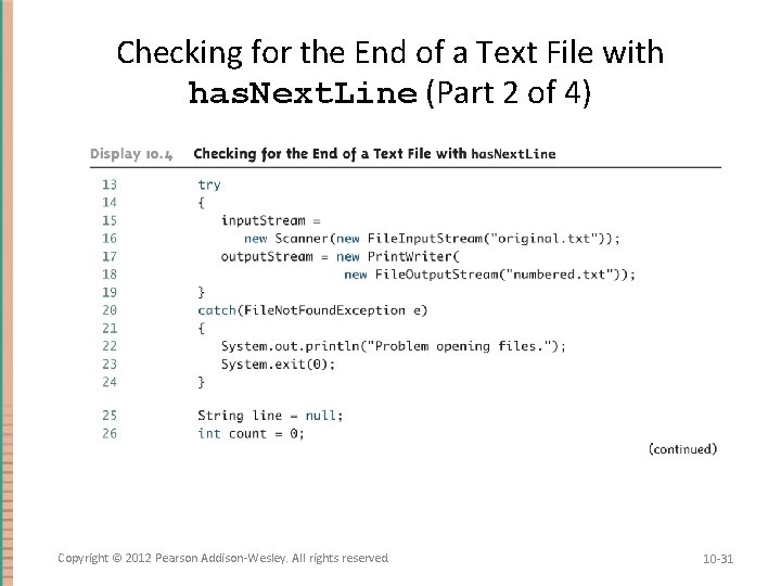 Checking for the End of a Text File with has. Next. Line (Part 2