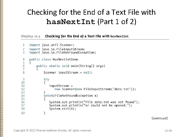 Checking for the End of a Text File with has. Next. Int (Part 1