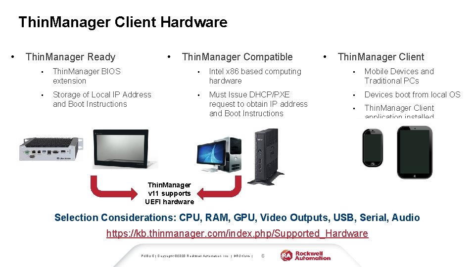 Thin. Manager Client Hardware • • Thin. Manager Ready Thin. Manager Compatible • Thin.