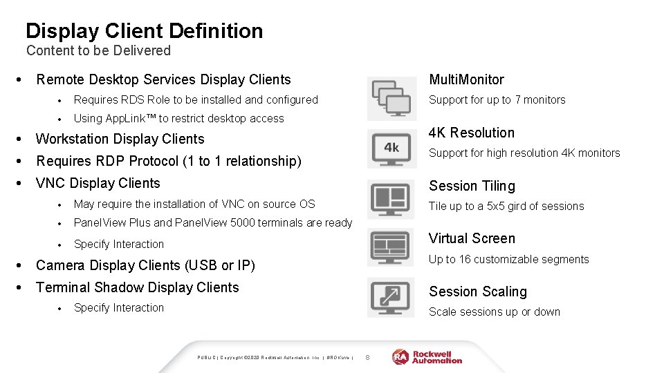 Display Client Definition Content to be Delivered • Multi. Monitor Remote Desktop Services Display