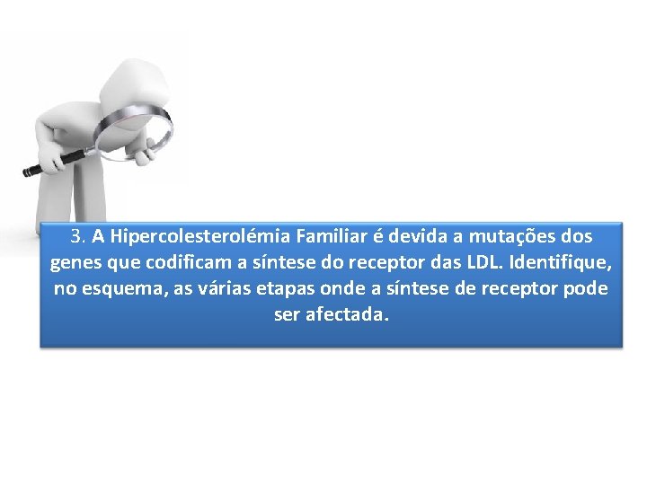 3. A Hipercolesterolémia Familiar é devida a mutações dos genes que codificam a síntese