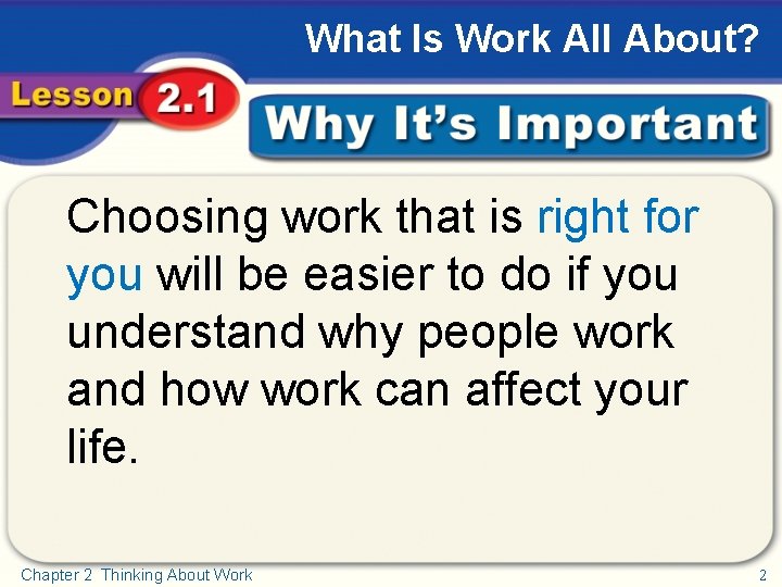 What Is Work All About? Why It’s Important Choosing work that is right for