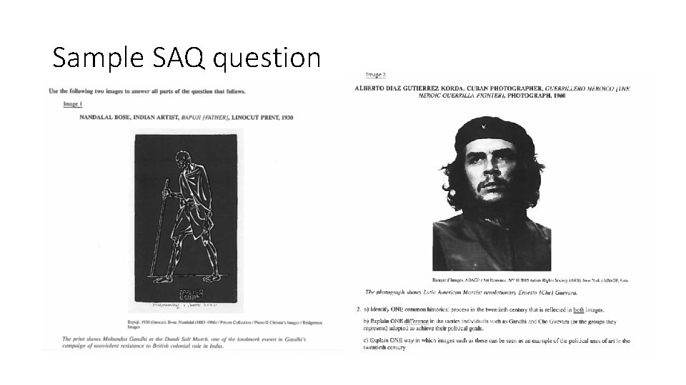 Sample SAQ question 