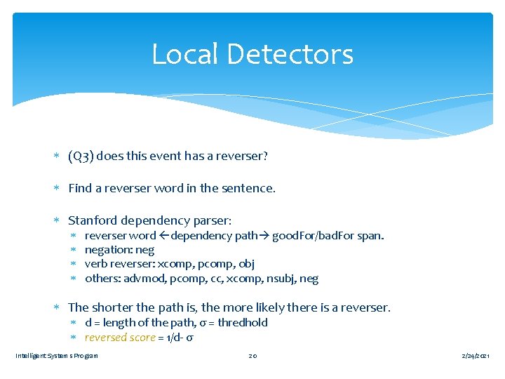 Local Detectors (Q 3) does this event has a reverser? Find a reverser word