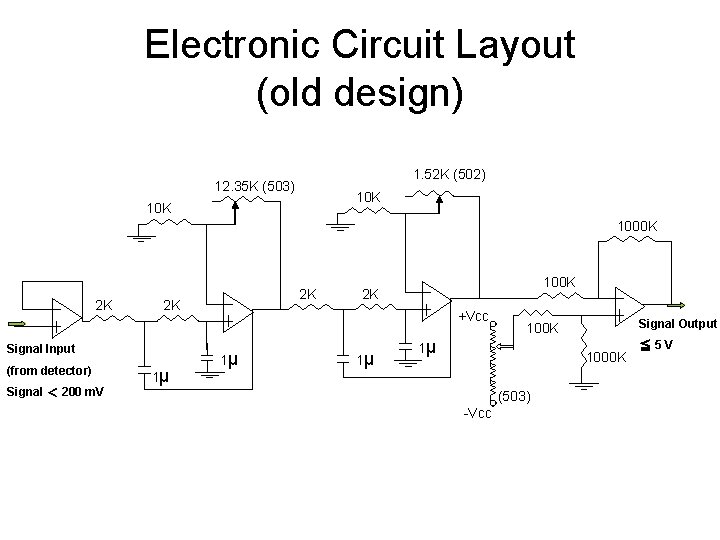Electronic Circuit Layout (old design) 1. 52 K (502) 12. 35 K (503) 10 Electronic Circuit Layout (old design) 1. 52 K (502) 12. 35 K (503) 10