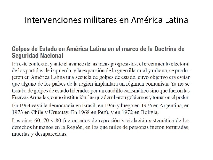Intervenciones militares en América Latina 
