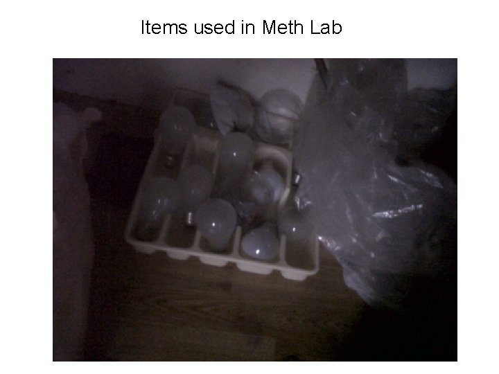 Items used in Meth Lab 