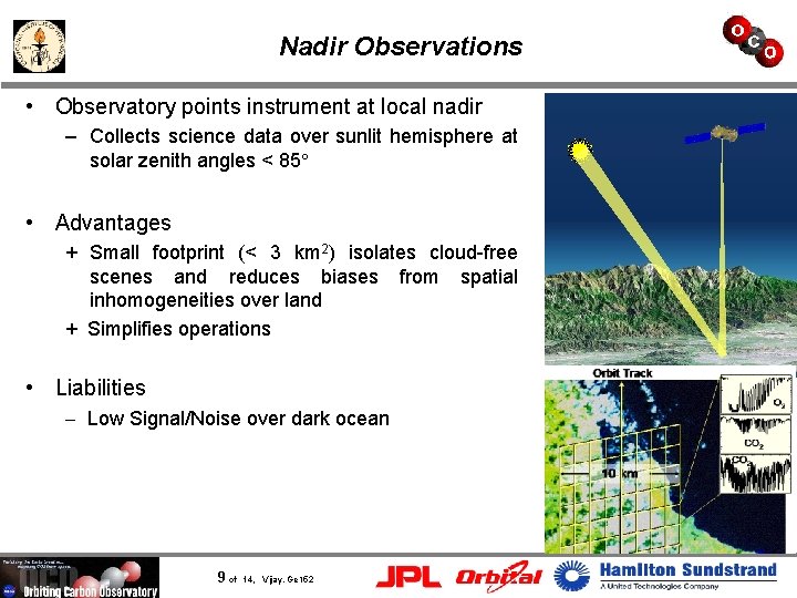 Nadir Observations • Observatory points instrument at local nadir – Collects science data over