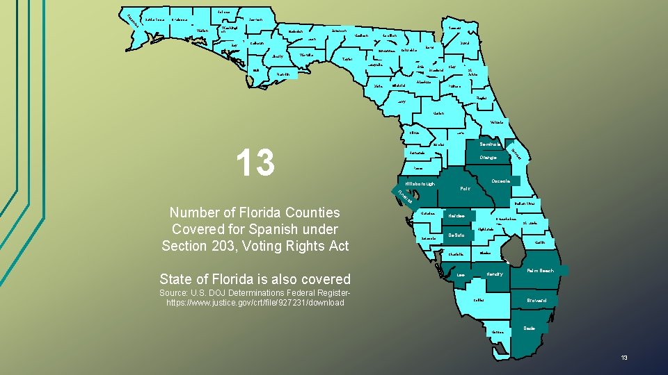 Holmes ca Es Okaloosa Jackson a bi m Santa Rosa Walton Washingt on Nassau