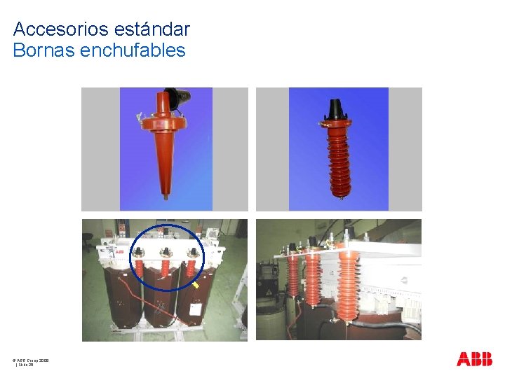 Accesorios estándar Bornas enchufables © ABB Group 2009 | Slide 25 