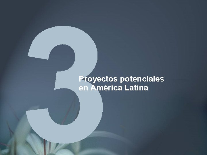 Proyectos potenciales en América Latina 
