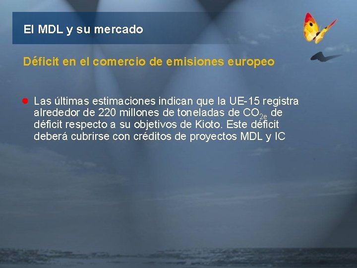 El MDL y su mercado Déficit en el comercio de emisiones europeo Las últimas