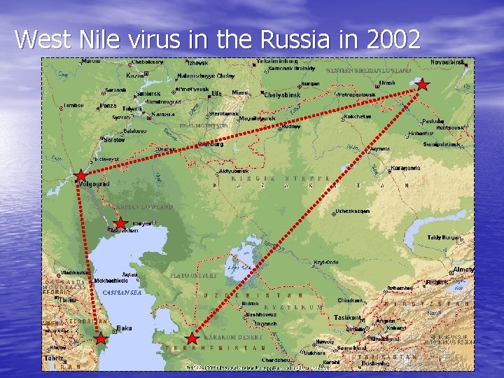 West Nile virus in the Russia in 2002 