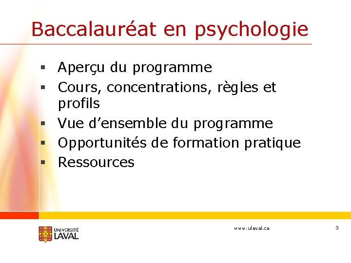 Baccalauréat en psychologie § Aperçu du programme § Cours, concentrations, règles et profils §